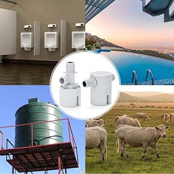 Awen 1/2 inch Float Valve, Water Level Control Box, Upgraded Version, Swimming Pools, Livestock Tanks, Aquariums (awen FloatValve 0.75)