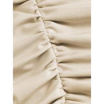 CIDER Strapless Ruched Crop Top - Chic & Versatile Fashion