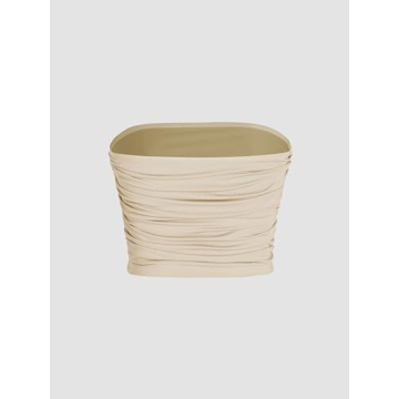 CIDER Strapless Ruched Crop Top - Chic & Versatile Fashion