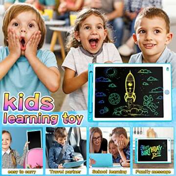 LCD Writing Tablet Doodle Board, 10 Inch Drawing Tablet Pad for Kids, Learning Educational Toys Car ...