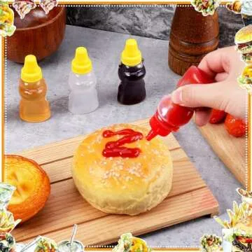 Hoemwarm Mini Condiment Squeeze Bottles for Lunch
