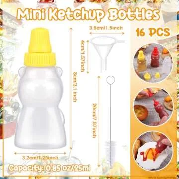 Hoemwarm Mini Condiment Squeeze Bottles for Lunch