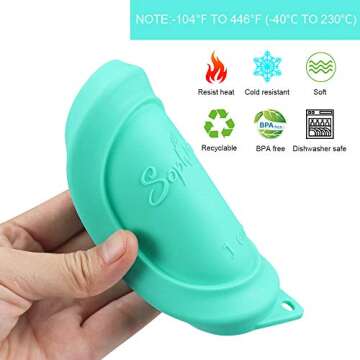 Sophico 1 Cup Round Silicone Storage Cover Lids Replacement for Anchor Hocking and Pyrex 7202-PC Glass Bowls (Container not Included) (Mint - 2 pack)