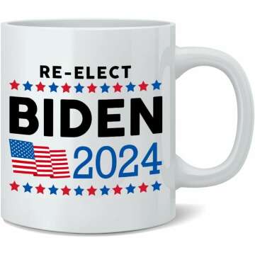 Elect Joe Biden 2024 Ceramic Coffee Mug - Fun 12 oz Tea Cup Gift