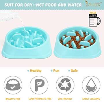 JASGOOD Slow Feeder Bowl for Large Dogs - Eco-Friendly Design