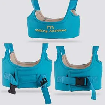 YESTIC Adjustable Baby Walking Harness Toddler Harness Assistant Belt for Learning Walk Easy-to-Wear Walking Learning Helper for Boys Girls. (blue)