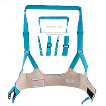 YESTIC Adjustable Baby Walking Harness Toddler Harness Assistant Belt for Learning Walk Easy-to-Wear Walking Learning Helper for Boys Girls. (blue)