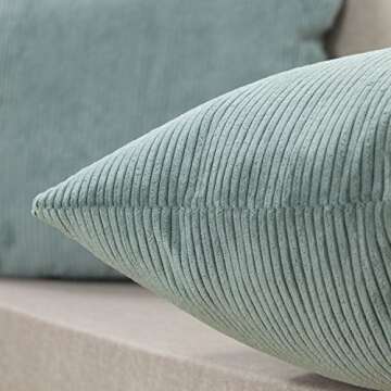 CaliTime Ultra Soft Decorative Corduroy Pillow Covers 18 x 18