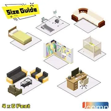 Ucomn Luxury Soft Faux Wool Area Rug 4 x 6 Feet