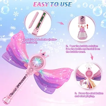 Britik Bubble Wands - Music & LED Light Bubble Machine