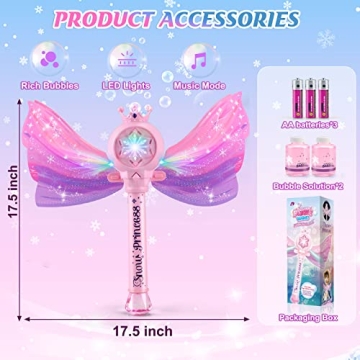 Britik Bubble Wands - Music & LED Light Bubble Machine