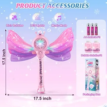 Britik Bubble Wands - Music & LED Light Bubble Machine