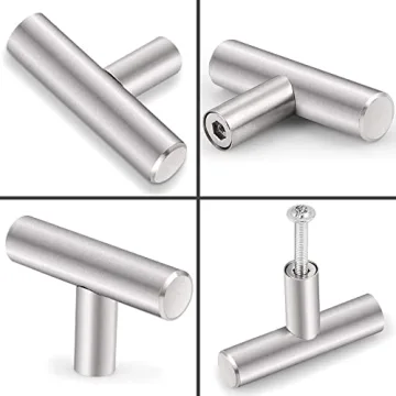 Probrico Satin Nickel Euro Style Round Cabinet Knobs