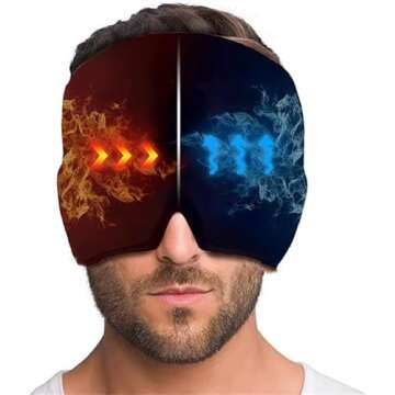 Hameisen Headache Cap Migraine, Gel Ice Headache Relief Hat, Wearable Cold Therapy Migraine Relief C...