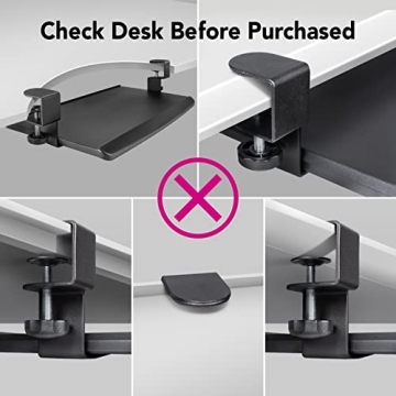 EHO Clamp-On Adjustable Keyboard Tray for Efficient Workspaces