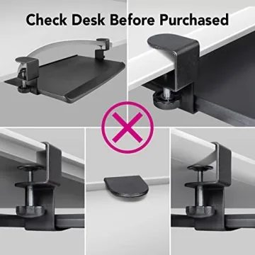 EHO Clamp-On Adjustable Keyboard Tray for Efficient Workspaces
