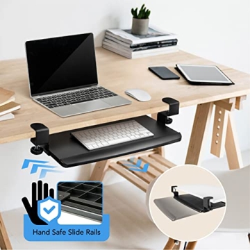EHO Clamp-On Adjustable Keyboard Tray for Efficient Workspaces