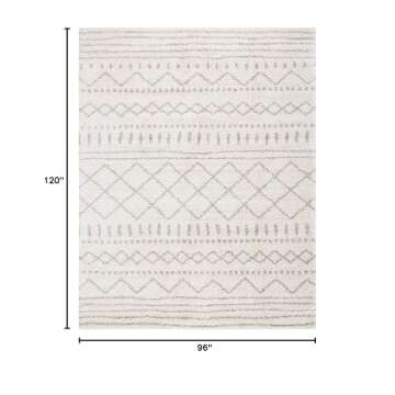 SAFAVIEH Arizona Shag Collection Area Rug - 8' x 10', Ivory & Beige, Moroccan Design, Non-Shedding &...