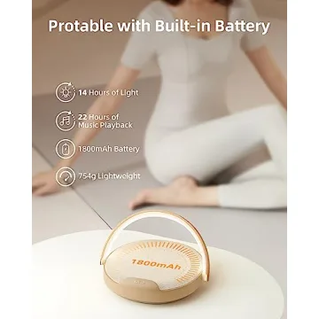 EZVALO Bedside Lamp with Wireless Charger & Speaker