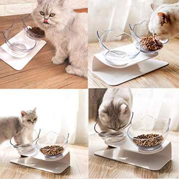 CORATED Elevated Pet Feeder Bowls for Cats and Small Dogs