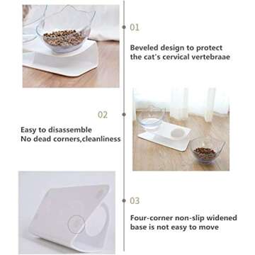 CORATED Elevated Pet Feeder Bowls for Cats and Small Dogs