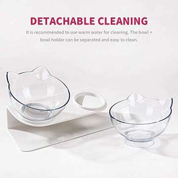 CORATED Elevated Pet Feeder Bowls for Cats and Small Dogs