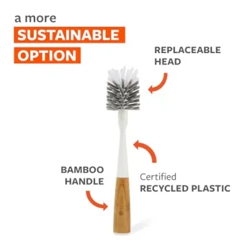 Sustainable Full Circle Bottle Brush with Bamboo Handle