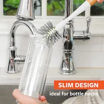 Sustainable Full Circle Bottle Brush with Bamboo Handle