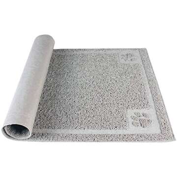 Darkyazi Pet Feeding Mat Large for Dogs and Cats,24"×36" Flexible and Easy to Clean Feeding Mat,Best for Non Slip Waterproof Feeding Mat (Gray Sand)