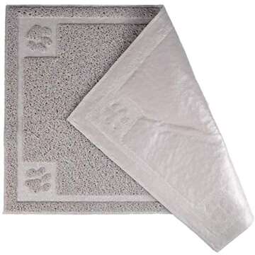 Darkyazi Pet Feeding Mat Large for Dogs and Cats,24"×36" Flexible and Easy to Clean Feeding Mat,Best for Non Slip Waterproof Feeding Mat (Gray Sand)