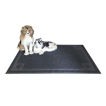 Darkyazi Pet Feeding Mat Large for Dogs and Cats,24"×36" Flexible and Easy to Clean Feeding Mat,Best for Non Slip Waterproof Feeding Mat (Gray Sand)