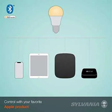 SYLVANIA 9W LED Smart Bluetooth A19 Light Bulb, Works with Apple HomeKit, 850 Lumens, Dimmable, 2700K, Soft White - 1 Pack (74579)