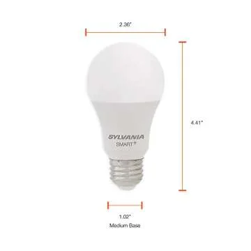 SYLVANIA 9W LED Smart Bluetooth A19 Light Bulb, Works with Apple HomeKit, 850 Lumens, Dimmable, 2700K, Soft White - 1 Pack (74579)