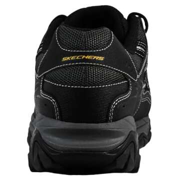 Skechers mens After Burn - Memory Fit Lace-up fashion sneakers, Black, 10.5 X-Wide US