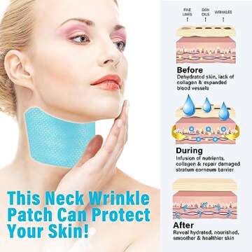 Copeaky Neck Anti Wrinkle Patches, Moisturizing & Firming Neck Mask Patches, Smoothing Neck Wrinkles, Collagen Neck Pads, Reduce Fine Wrinkles