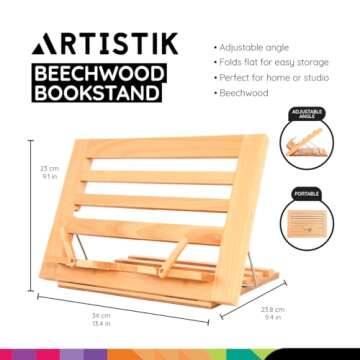 Premium Beechwood Wooden Table Easel - Versatile & Adjustable Art Easel for Any Setup