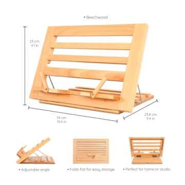 Premium Beechwood Table Easel for Art and Cooking