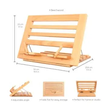 Premium Beechwood Table Easel for Art and Cooking
