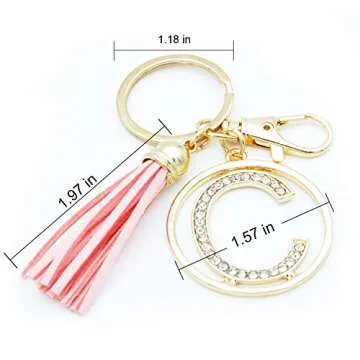 Stylish Letter Keychain with Tassel for Handbags