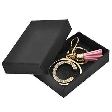 Stylish Letter Keychain with Tassel for Handbags