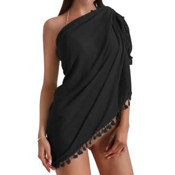 Eicolorte Beach Sarong for Stylish Summer Cover Ups