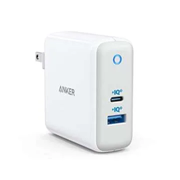 Anker 60W PIQ 3.0 & GaN Tech Dual Port Charger, PowerPort Atom III (2 Ports) Travel Charger with a 45W USB C Port, for Laptops, MacBook, iPad Pro, iPhone, Galaxy, Pixel and More