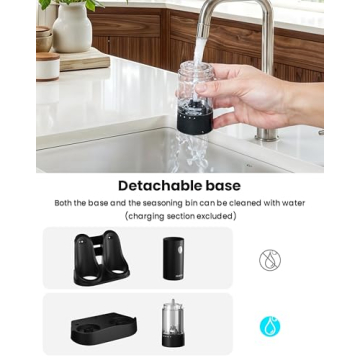 Rechargeable Electric Salt & Pepper Grinder Set - LED Light