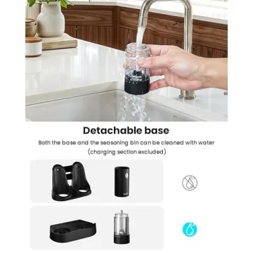 Rechargeable Electric Salt & Pepper Grinder Set - LED Light