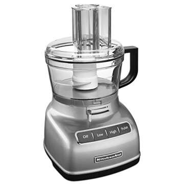 KitchenAid KFP0722CU 7-Cup Food Processor with Exact Slice System - Contour Silver