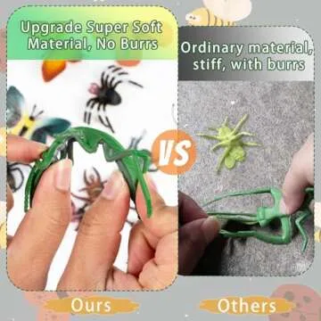 30 Pack Bug Toys Fake Plastic Bugs and Insects for Kids Toddler Halloween Birthday Party Favors Easter Valentines Basket Stuffers Goodie Bag Fillers April Fool's Day Prank Gifts Fake Bugs Toys
