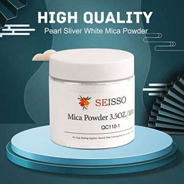 Premium Silver White Mica Powder for All Craft Projects