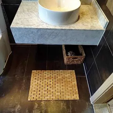 HJJKKH Bath Mat Rayon Derived from Bamboo 15.7X 23.6 inches, Non Slip and Foldable Floor Shower Bath Mat for Bathroom, Bathtub, Shower, Sauna, Hot Tub