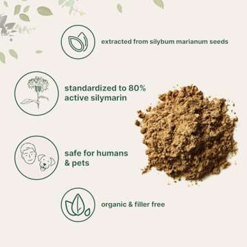 Organic Milk Thistle Tea Powder, 3.5 ounces | 400 Servings | Premium Milk Thistle Liver Detox Supplement | Contains Active Silymarin | Non-GMO, Vegan Friendly, Eco-Friendly Recyclable Bags