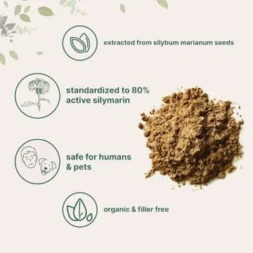 Organic Milk Thistle Tea Powder, 3.5 ounces | 400 Servings | Premium Milk Thistle Liver Detox Supplement | Contains Active Silymarin | Non-GMO, Vegan Friendly, Eco-Friendly Recyclable Bags
